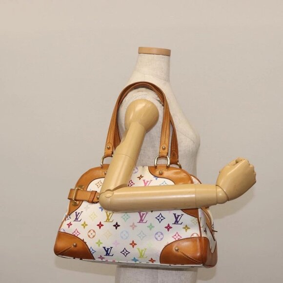 LOUIS VUITTON Monogram Multicolor Claudia Hand Bag White M40193 LV Auth 145078 - Picture 1 of 16